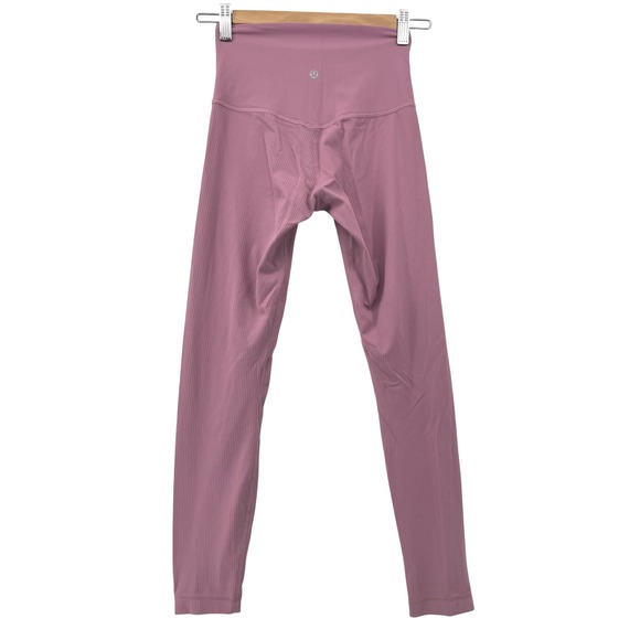 Lululemon Align Ribbed High Rise Leggings Velvet Dust W5FJTS Inseam 25" Size 4 - Picture 3 of 8